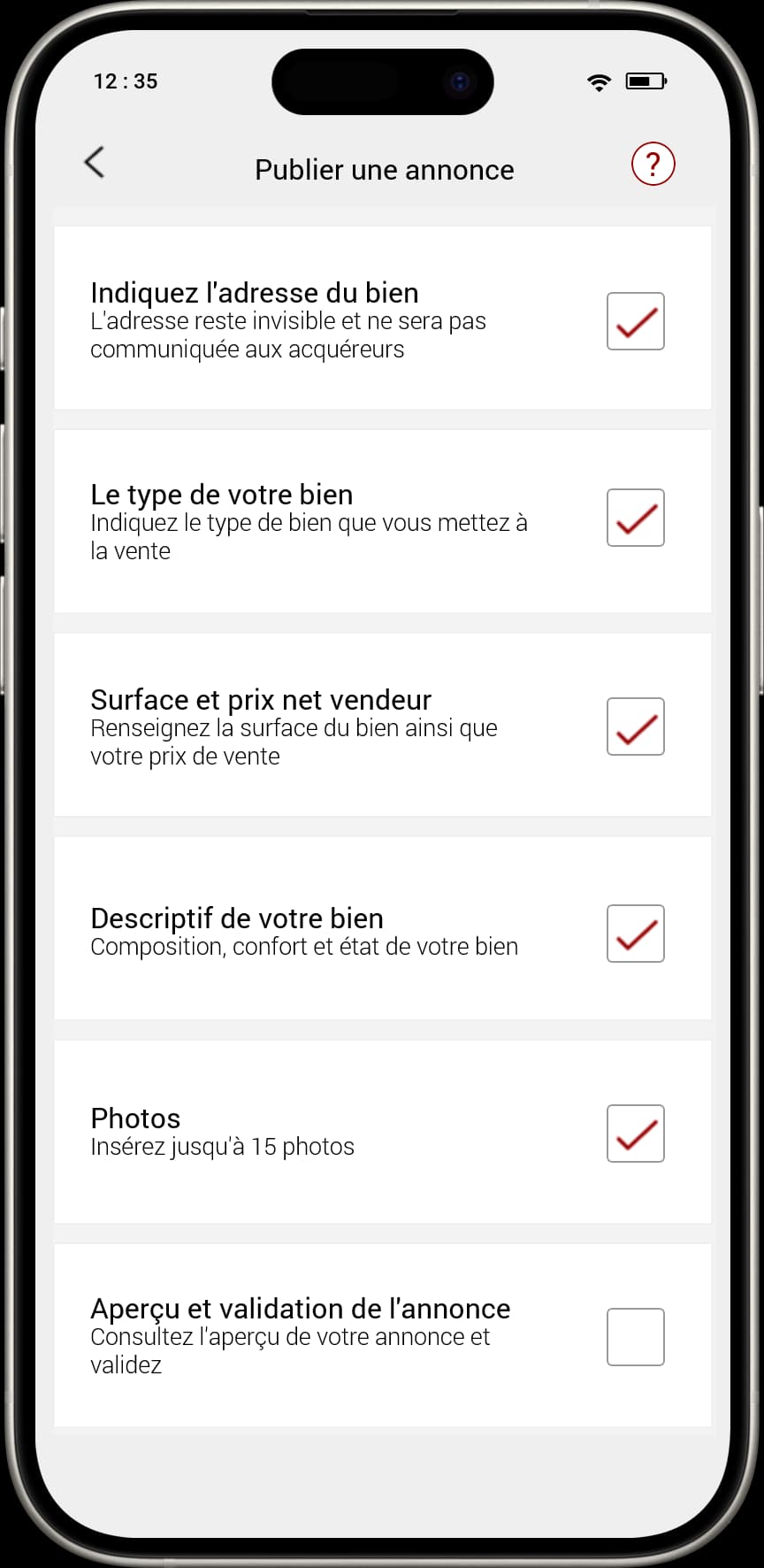 enregistrer l'annonce