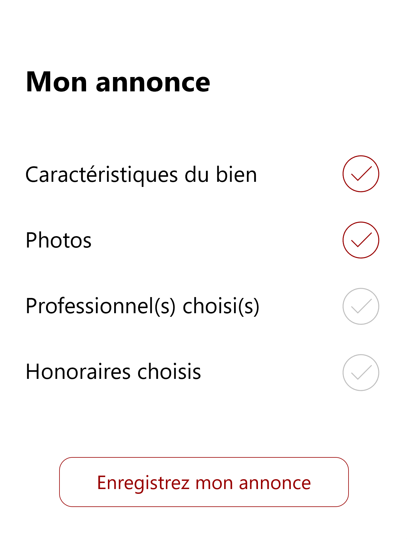 Enregistrez votre annonce